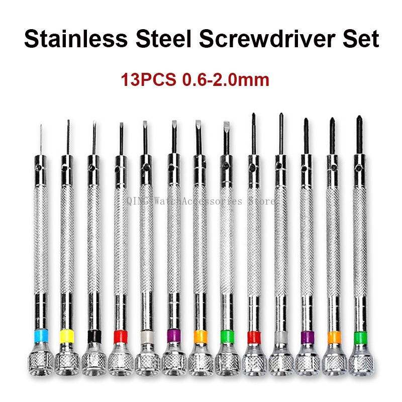 Watchmaker Screwdriver - 13Pcs 0.6mm-2.0mm Watch Repair Tools Screwdriver