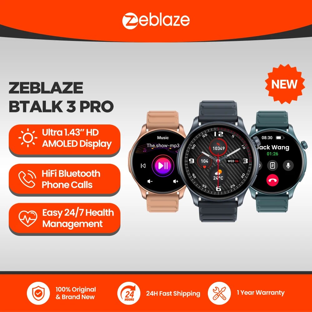 Smartwatch Health Watches - New Zeblaze Btalk 3 PRO 1.43