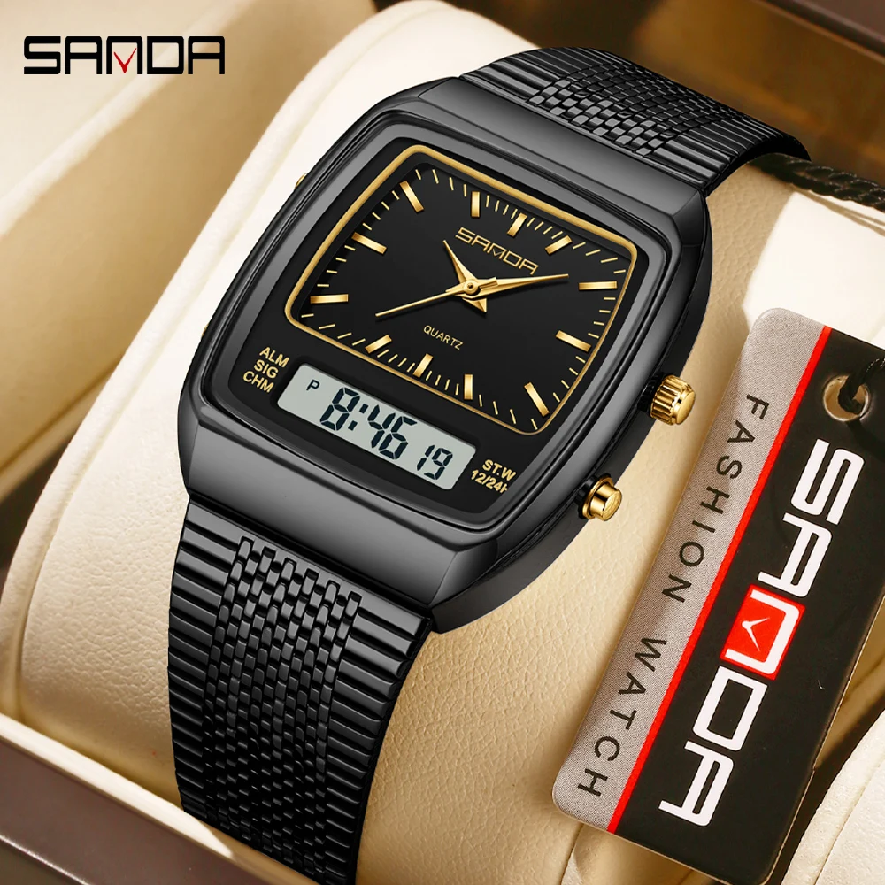 Timex Watches Smartwatch - SANDA Watches Men Waterproof Analog Digital
