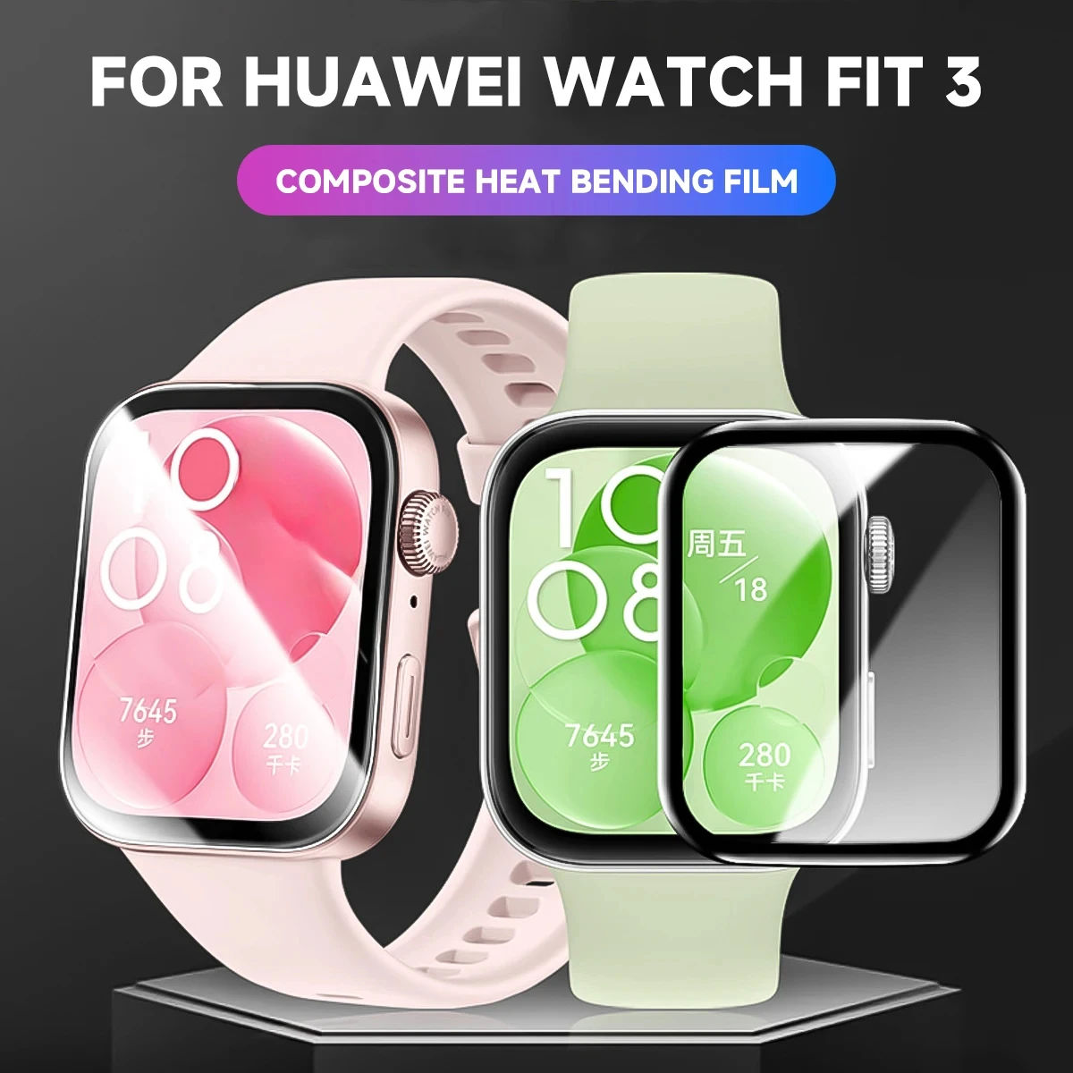 Huawei Smartwatch Watch Fit - 3D Screen Protector for Huawei Watch