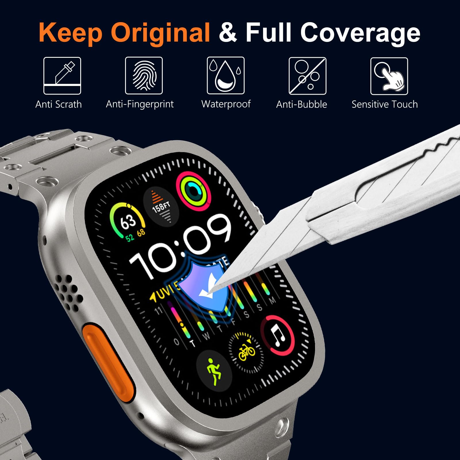 Tempered Glass for Apple Watch - Smartwatch Watches For Women review and price