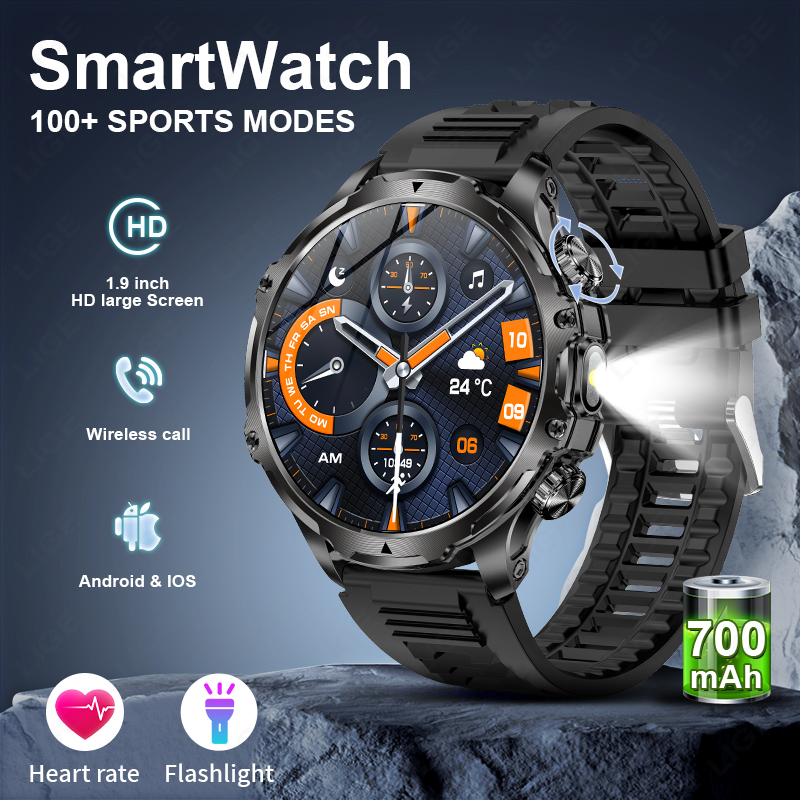 LIGE Smartwatch Military Men 1 - Timex Watches Smartwatch review and price
