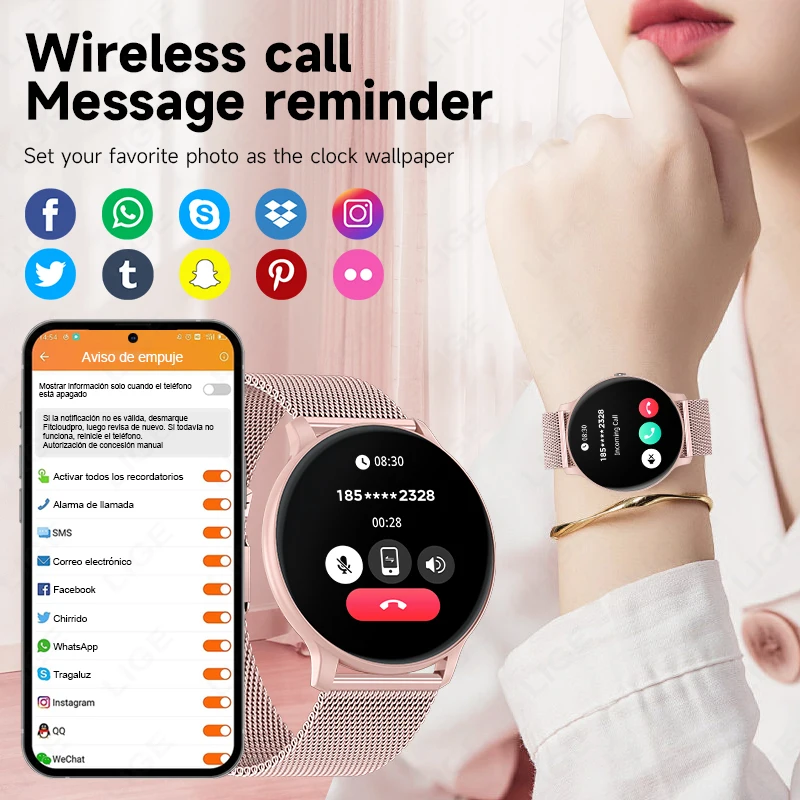 LIGE Bluetooth Call Smart Watc - Smartwatch Ladies Watches For Women review and price