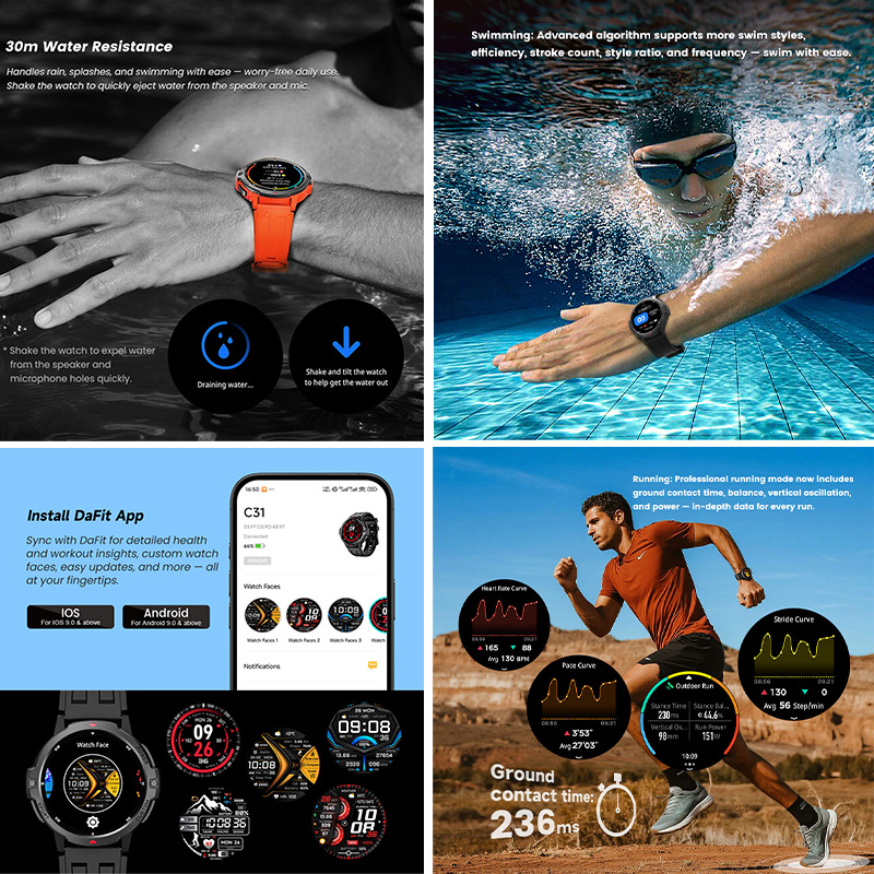 NEW 6-Axis Gyroscope Military  - Timex Watches Smartwatch review and price