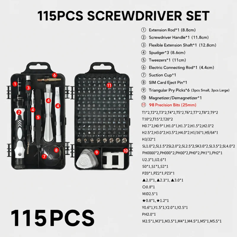 Portable 115in1 Magnetic Screw - Watchmaker Screwdriver review and price