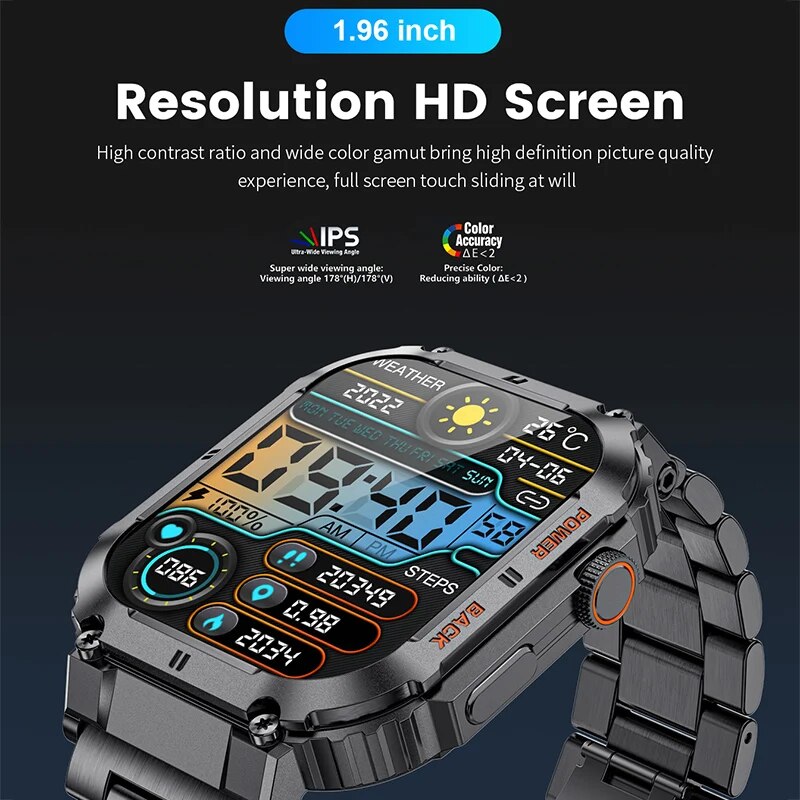 LIGE Outdoor Sports Fitness Sm - Smartwatch Square Watches For Men review and price