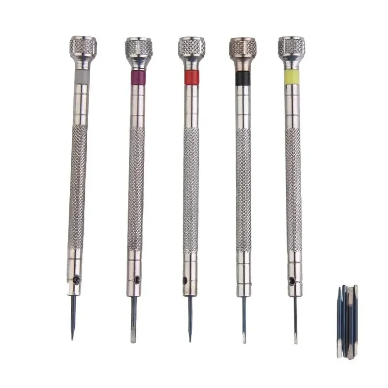 5pcs/set 0.8-1.6mm Steel Screw - Watchmaker Screwdriver review and price