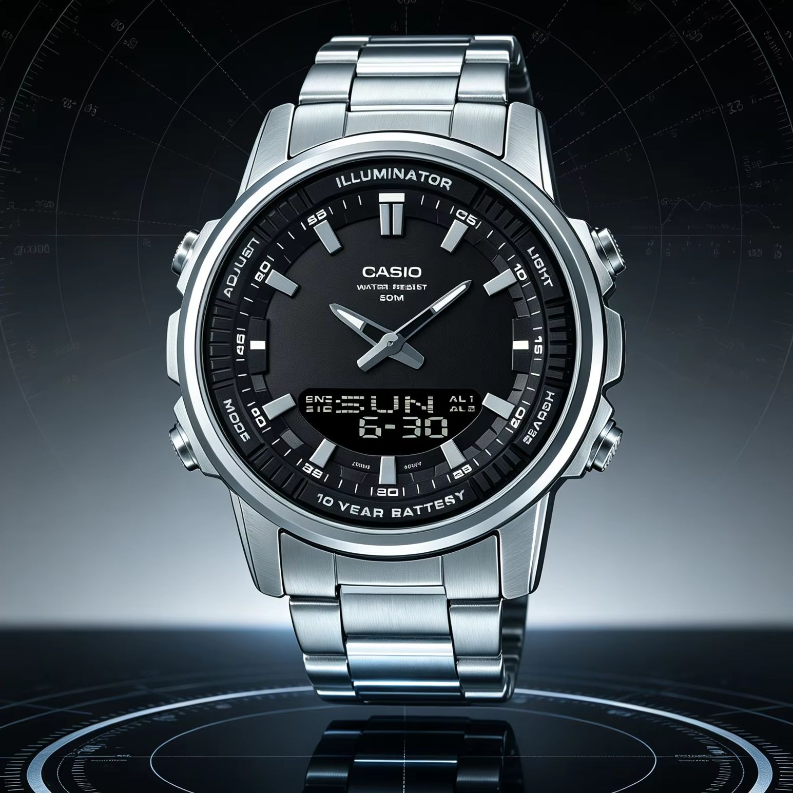 Casio AMW‑880D | Stainless Ste - Casio Watches Smartwatch review and price