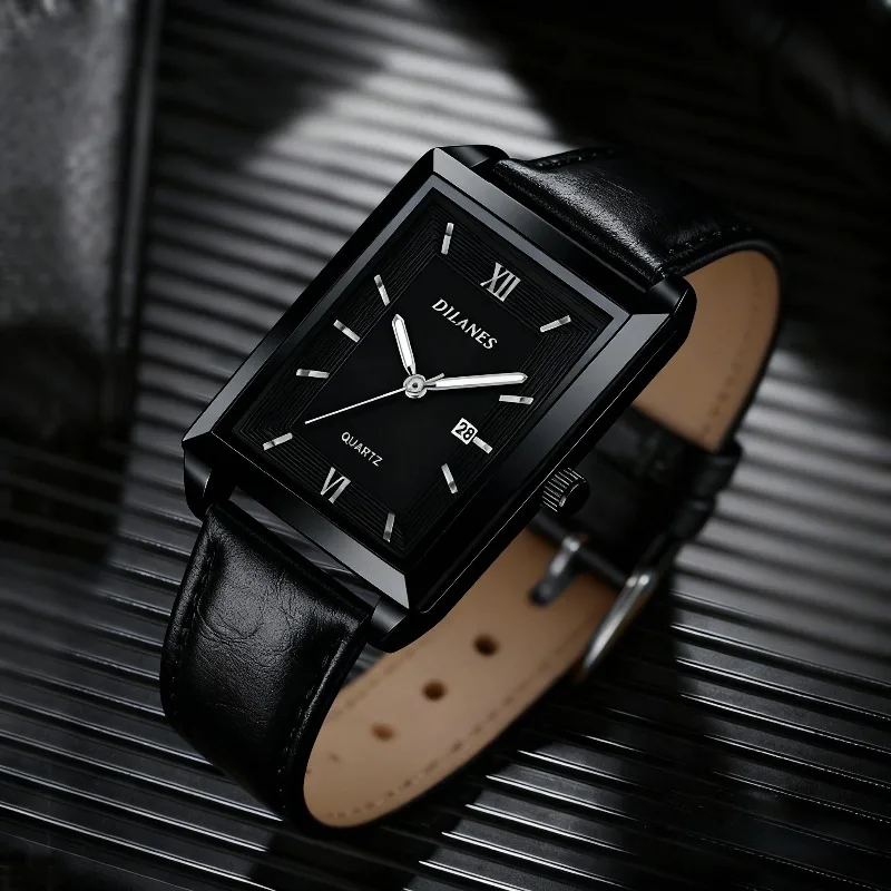 Casual Leather Men's Watches F - Smartwatch Square Watches For Men review and price