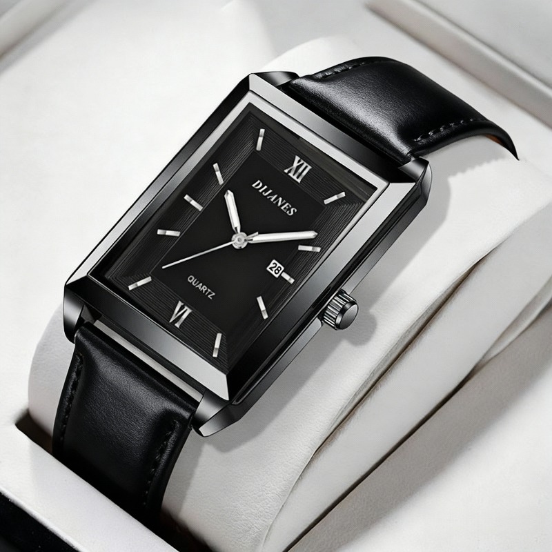 Casual Leather Men Watches Sim - Smartwatch Square Watches For Men review and price