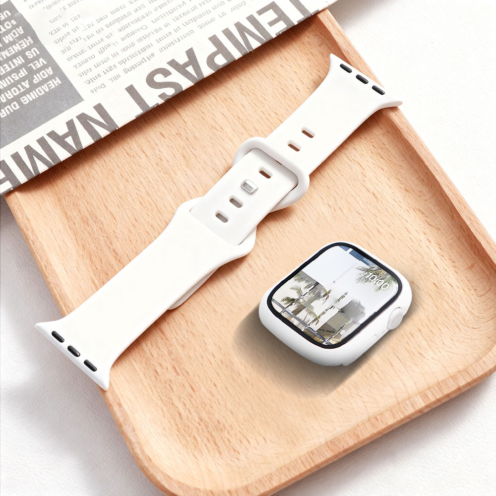 Glass+Case+band For Apple Watc - Silicone Sport Band review and price