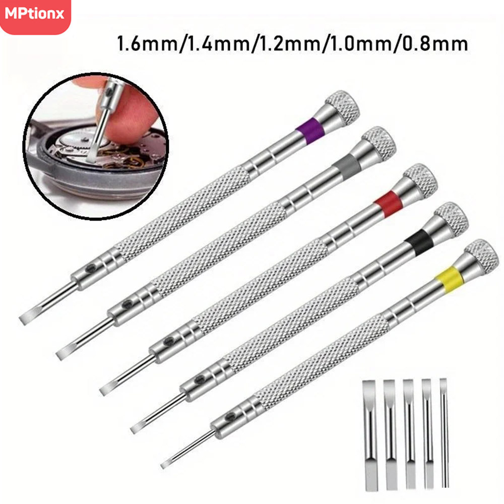 5pcs/set 0.8-1.6mm Steel Screw - Watchmaker Screwdriver review and price