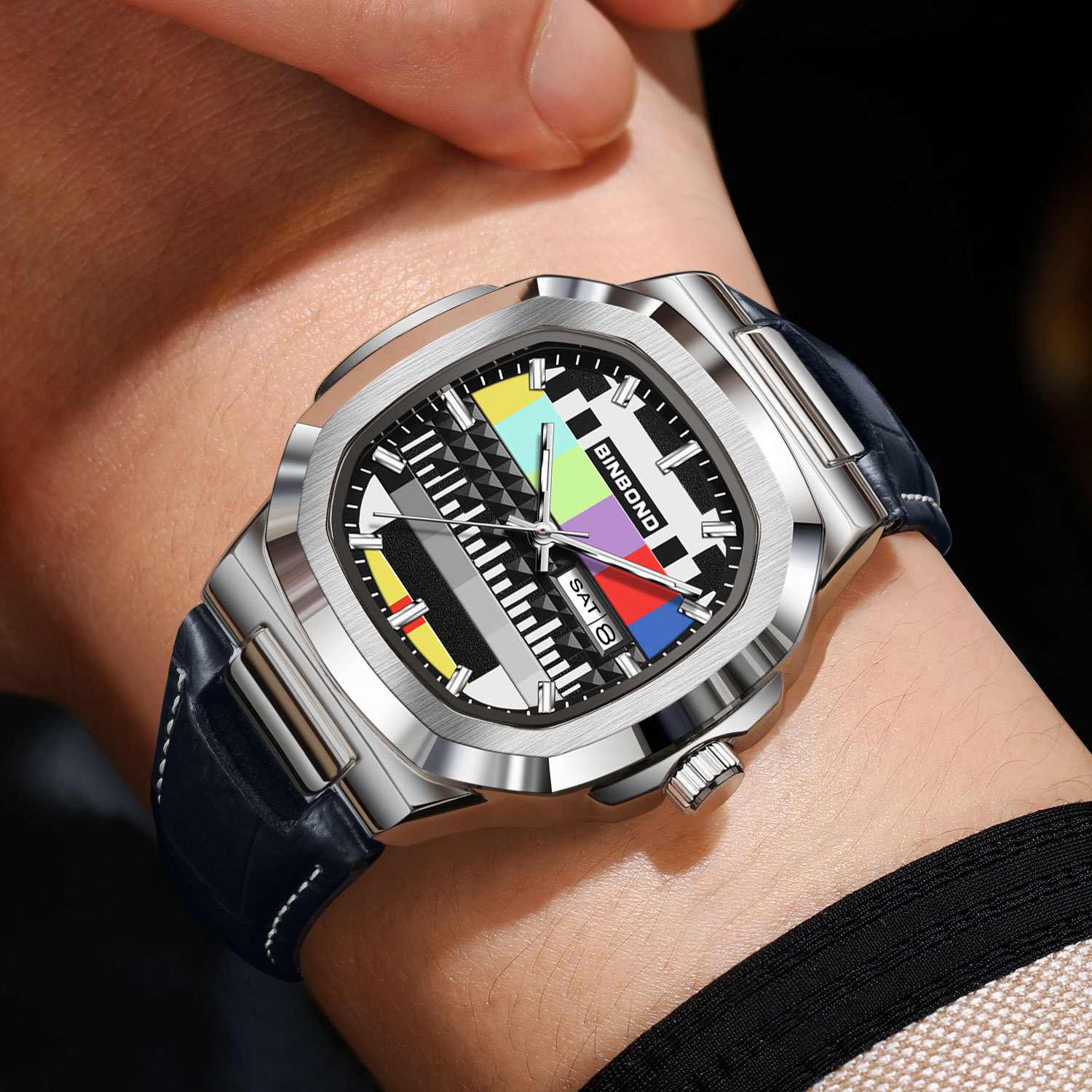 BINBOND  Genuine Square Watch  - Smartwatch Square Watches For Men review and price